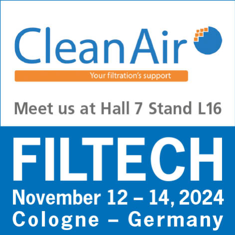 CleanAir Parteciperà alla Fiera Filtech 2024