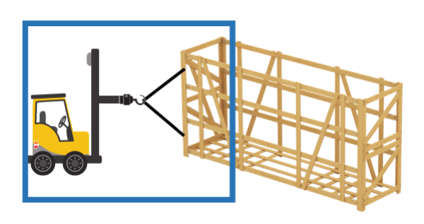 Crate handling with traction belts
